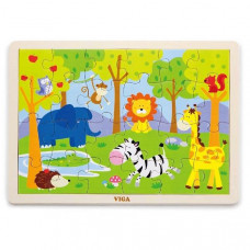 Дерев'яний пазл Viga Toys Звірята, 24 ел. (50198)