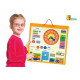 Магнітний календар Viga Toys з годинником, на англійській мові (50377)