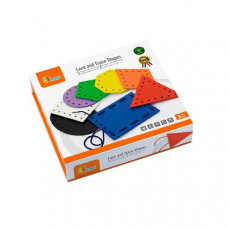 Дерев'яна шнурівка Viga Toys Геометричні фігури (50538)