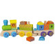 Дерев'яний поїзд Viga Toys Кубики (50572)