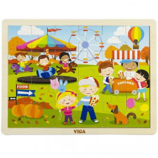 Дерев'яний пазл Viga Toys Времена года: осінь, 24 ел. (51271)