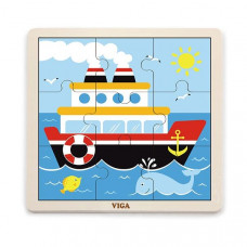 Дерев'яний пазл Viga Toys Кораблик, 9 ел. (51445)