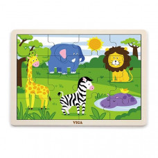 Дерев'яний пазл Viga Toys У Африці, 16 ел. (51449)