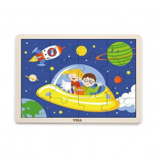 Дерев'яний пазл Viga Toys У космосі, 16 ел. (51457)