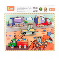 Дерев'яна рамка-вкладиш Viga Toys Спецмашини (56439)