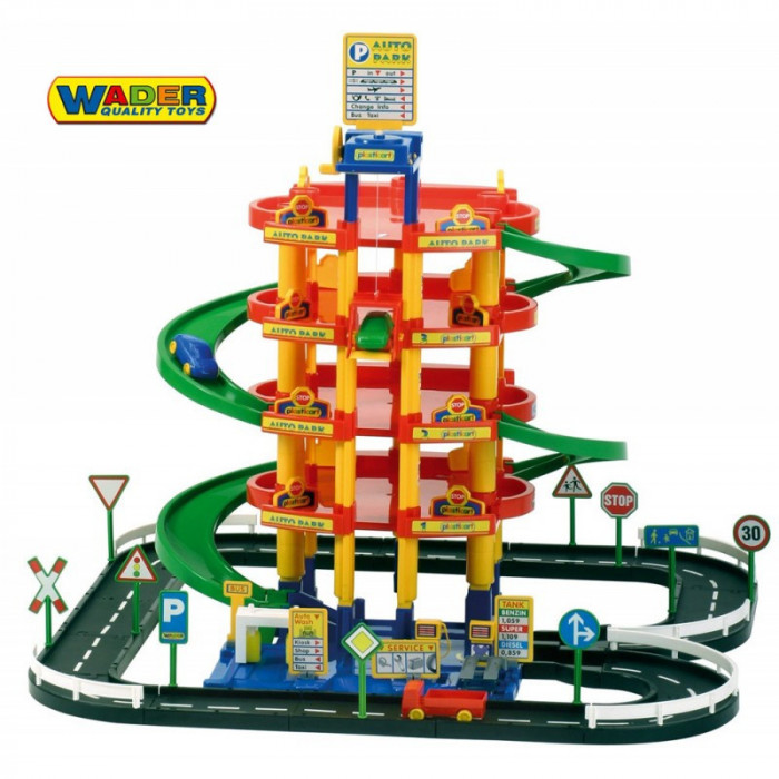 Wader QT Паркинг 5 уровней с дорогой и 3-мя машинами (38104)