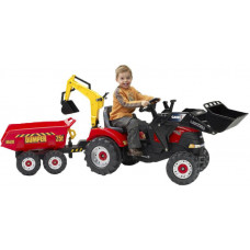 FALK Traktor CASE IH PUMA z Przyczepą, Łyżką i Spychaczem (995W)