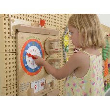 MASTERKIDZ Дерев'яна дошка "Вивчаємо години" (ME09609)