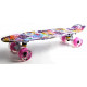 Penny Board "Fish" Graffity. Светящиеся колеса. (PFO011)
