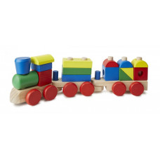 Дерев'яний поїзд з кубиків Melissa&Doug (MD572) (MD10572)