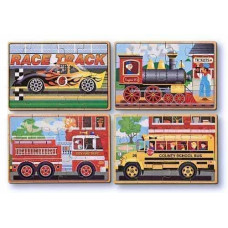 Набір із 4 пазлів в коробці "Машинки" Melissa&Doug (MD3794) (MD13794)