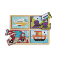 Дерев'яні пазли у футлярі "Транспортні засоби" Melissa&Doug (MD31361)