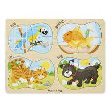Дерев'яні пазли 4 в 1 "Домашні тварини" Melissa&Doug (MD9861)