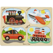 Дерев'яні пазли 4 в 1 "Транспорт" Melissa&Doug (MD9865)