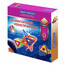 Магнітний конструктор МАГНІКОН, 14 деталей (MK-14)