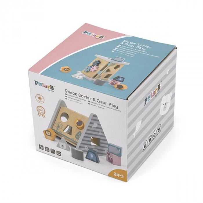 Деревянный сортер Viga Toys PolarB Развитие 5 в 1 (44007)