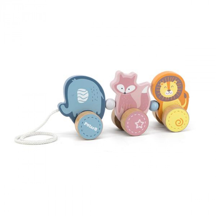 Дерев'яна каталка Viga Toys PolarB Звірята (44023)