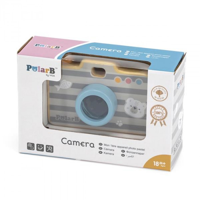 Деревянная игрушка Viga Toys PolarB Фотоаппарат с калейдоскопом (44034)