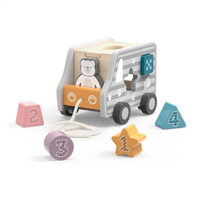 Дерев'яна каталка-сортер Viga Toys PolarB Вантажівка (44041)