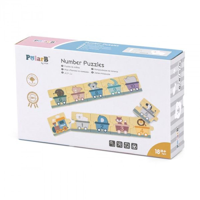 Пазл Viga Toys PolarB Числа и зверята (44071)