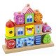 Дерев'яна пірамідка Viga Toys Городок (50043)