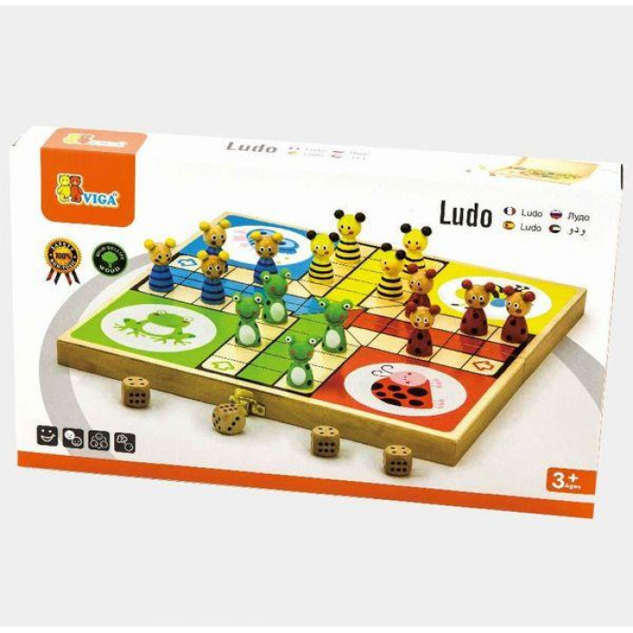 Деревянная настольная игра Viga Toys Лудо (50064)