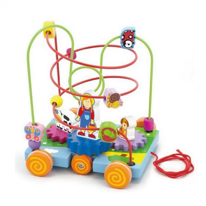 Дерев'яний лабіринт на колесах Viga Toys Шестерінки (50120)