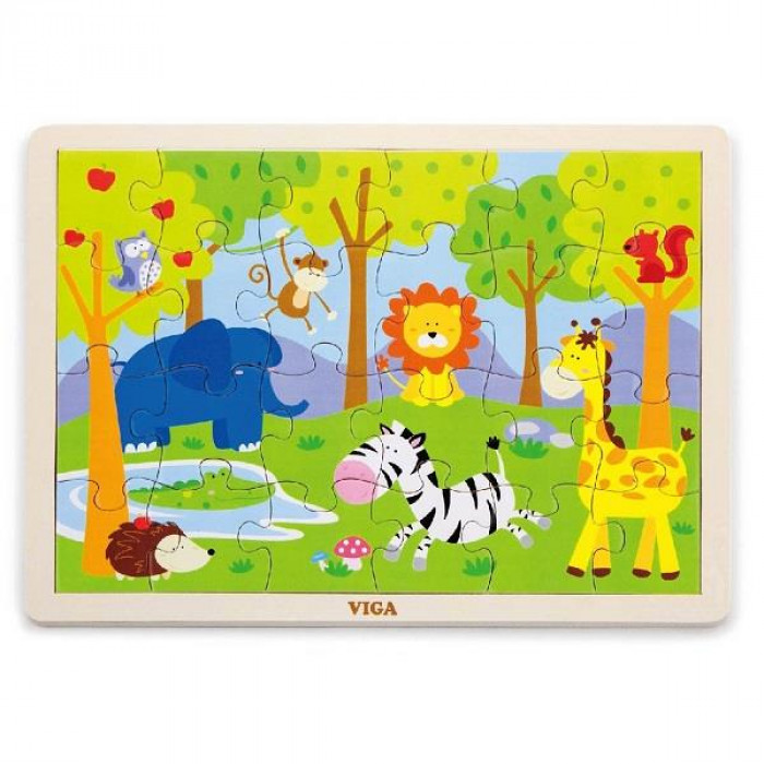 Дерев'яний пазл Viga Toys Звірята, 24 ел. (50198)