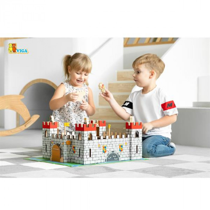 Дерев'яний ігровий набір Viga Toys Іграшковий замок (50310)