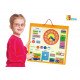 Магнітний календар Viga Toys з годинником, на англійській мові (50377)