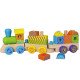 Дерев'яний поїзд Viga Toys Кубики (50572)