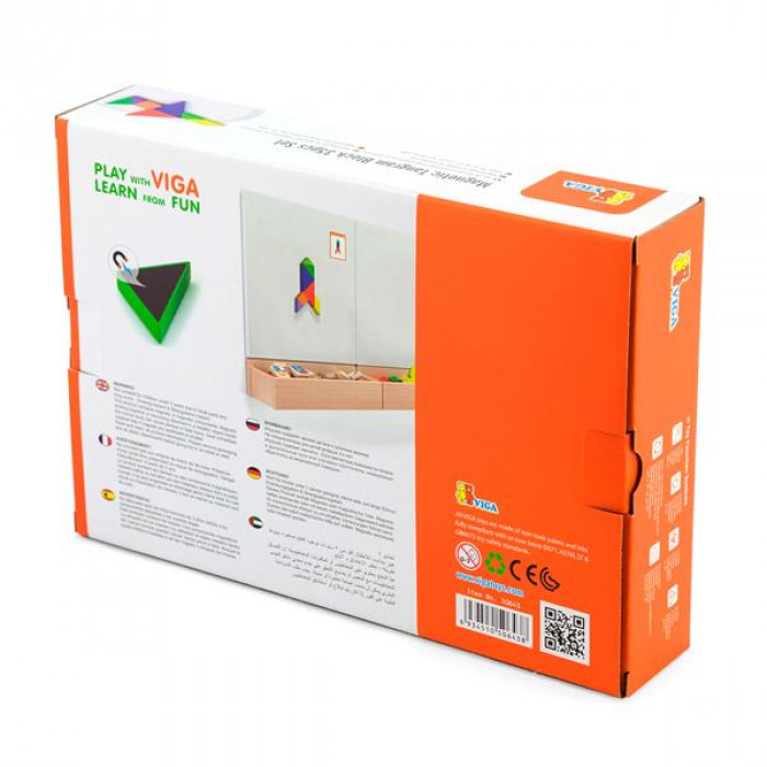 Игра-головоломка Viga Toys Магнитный танграм, 35 эл. (50643FSC)