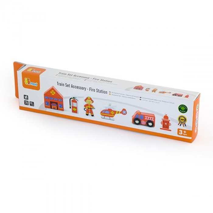 Набір для залізниці Viga Toys Пожежна станція (50815)