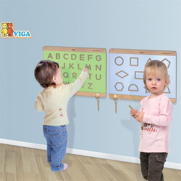 Дерев'яна дошка Viga Toys Написання заголовних букв (50857)
