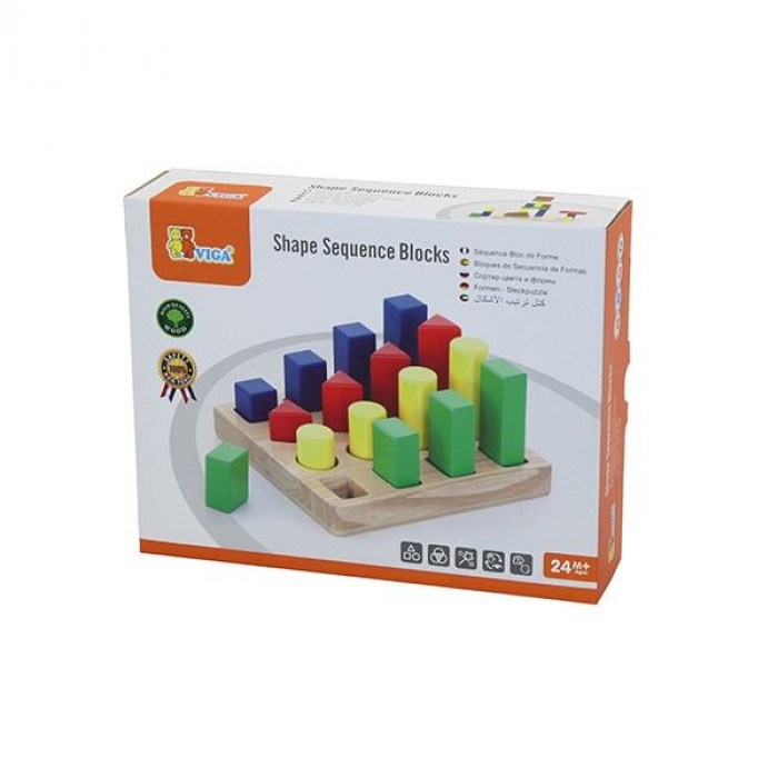 Дерев'яний сортер Viga Toys Фігури і розміри (51367)