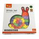 Дерев'яний пазл Viga Toys Равлик по буквах і числах (55252)