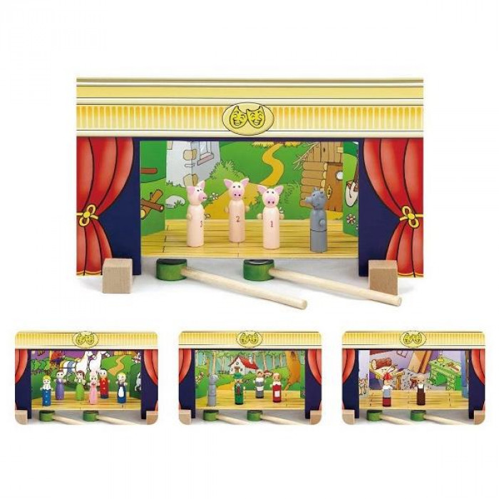 Дерев'яний ігровий набір Viga Toys Магнітний театр (56005)
