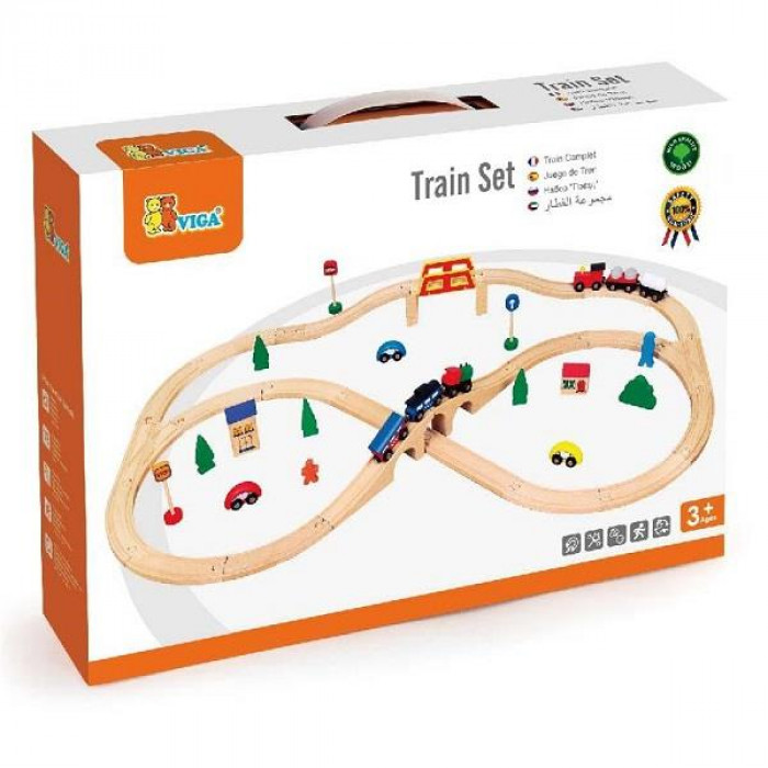 Дерев'яна залізниця Viga Toys 49 ел. (56304)