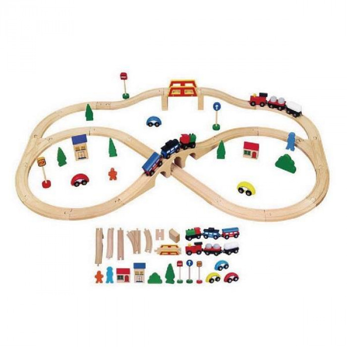 Дерев'яна залізниця Viga Toys 49 ел. (56304)