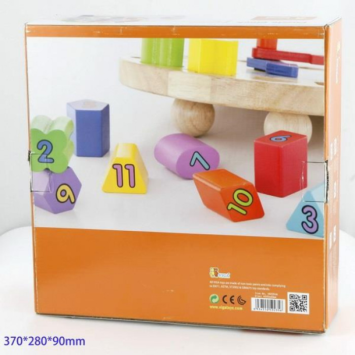 Дерев'яний пазл-сортер Viga Toys Годинники (59235)