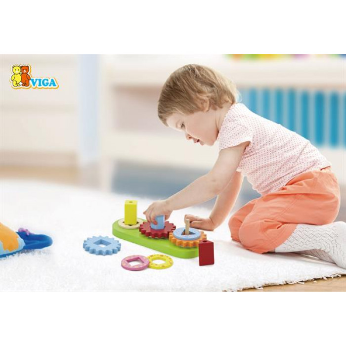 Дерев'яний сортер Viga Toys Логічна пірамідка (59611)