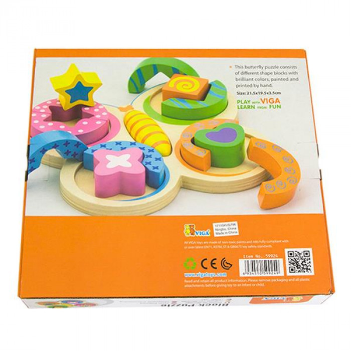 Дерев'яний пазл-сортер Viga Toys Метелик (59924)