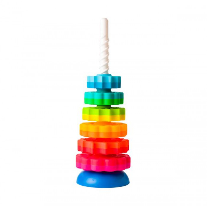 Пирамидка винтовая тактильная Fat Brain Toys SpinAgain  (F110ML)