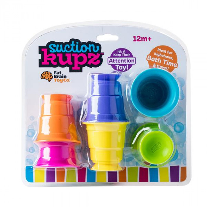 Игрушка тактильная Мягкие чашки Fat Brain Toys Suction Kupz 6 шт.  (F183ML)