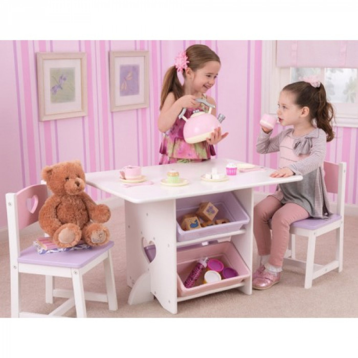 Kidkraft дерев'яний стіл і 2 стільці серця (26913)