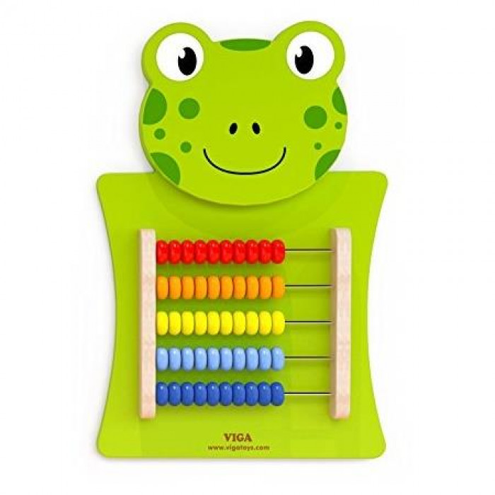 VIGA Дерев'яна  жаба з рахівницею Wall - Abacus (50679)