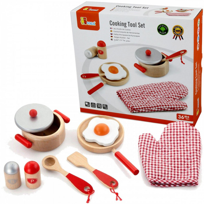 VIGA Іграшковий кухонний набір Cooking Kit - Червоний (50721)