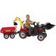 FALK Traktor CASE IH PUMA z Przyczepą, Łyżką i Spychaczem (995W)