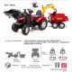 FALK Traktor CASE IH PUMA z Przyczepą, Łyżką i Spychaczem (995W)