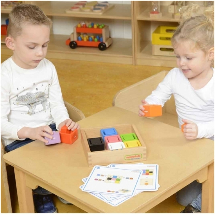 MASTERKIDZ гра Кольорові блоки Квадрати і банки (ME04215)
